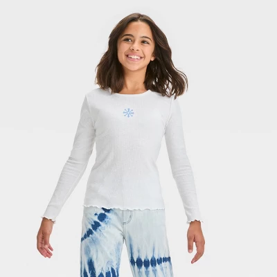 Girls' Long Sleeve Ribbed Baby T-Shirt - Art Class™ 5 Girls' Long Sleeve Ribbed Baby T-Shirt - Art Class™ - Image 3