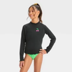Girls' Cherries Printed Rash Guard Swim Top - Art Class™ Black 7 Girls' Cherries Printed Rash Guard Swim Top - Art Class™ Black -Teen Clothing Store GUEST c105b911 0628 449b 829d ceb660d49bab