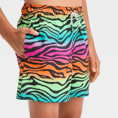 Boys' Ombre Zebra Striped Swim Shorts - Art Class™ Blue 3 Boys' Ombre Zebra Striped Swim Shorts - Art Class™ Blue