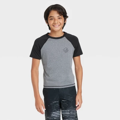 Boys' Raglan Flatlock Short Sleeve Swim Shirt - Art Class™ Black 5 Boys' Raglan Flatlock Short Sleeve Swim Shirt - Art Class™ Black - Image 3