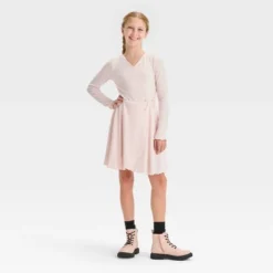 Girls' Ribbed Faux Wrap Dress - Art Class™ 7 Girls' Ribbed Faux Wrap Dress - Art Class™ -Teen Clothing Store GUEST ccc9cf37 3cf7 4c7a 8bd3 9b46aae5a3ee