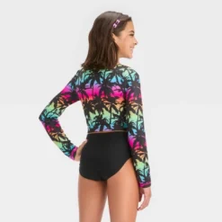 Girls' Tropical Ombre Design Rash Guard Swim Top - Art Class™ Black 6 Girls' Tropical Ombre Design Rash Guard Swim Top - Art Class™ Black -Teen Clothing Store GUEST d0b4f8d5 ced8 44c7 aac5 b4e2f785a82f