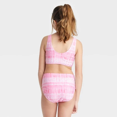 Girls' Tie-Dye Swimsuit - Art Class™ Pink 4 Girls' Tie-Dye Swimsuit - Art Class™ Pink - Image 2