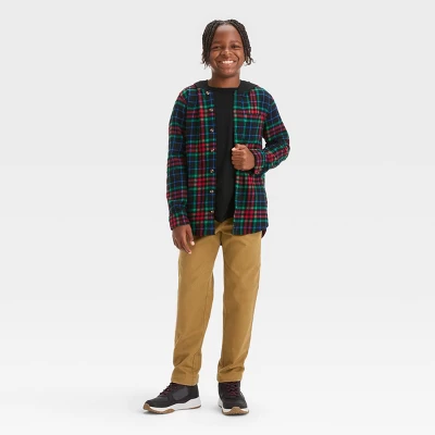 Boys' Flannel Plaid Hooded Long Sleeve Button-Down Shirt - Art Class™ 4 Boys' Flannel Plaid Hooded Long Sleeve Button-Down Shirt - Art Class™ - Image 2