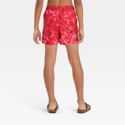 Boys' Tie-Dye Swim Shorts - Art Class™ Red 4 Boys' Tie-Dye Swim Shorts - Art Class™ Red - Image 2