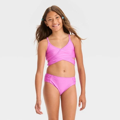Girls' 'It’s A Wrap' Solid Bikini Set - Art Class™ 7 Girls' 'It’s A Wrap' Solid Bikini Set - Art Class™ - Image 5