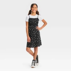 Girls' Lace Trim 2 For 1 Dress - Art Class™ -Teen Clothing Store GUEST ef36cec3 61d7 466d 97e5 f3856de3fc1f