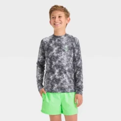 Boys' Long Sleeve Tie-Dye Rash Guard Top - Art Class™ Black -Teen Clothing Store GUEST f9272472 3d45 4354 ac6e 33be7de4b242