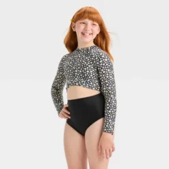 Girls' 'Dozens Of Daisies' Floral Printed One Piece Rash Guard Swimsuit - Art Class™ Black 7 Girls' 'Dozens Of Daisies' Floral Printed One Piece Rash Guard Swimsuit - Art Class™ Black -Teen Clothing Store GUEST fa049fa2 bf10 44cf 8f02 2c879f481dd9