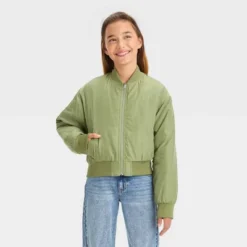 Girls' Cropped Bomber Jacket - Art Class™ -Teen Clothing Store GUEST fe68855b d5e4 4f9d b550 bf3b23cf6e04